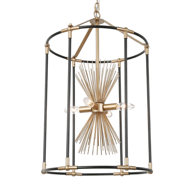 Batam 16" Wide Black 4-Light Chandelier