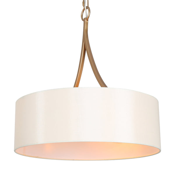 Rafal 17" Wide Fabric 3-Light Chandelier