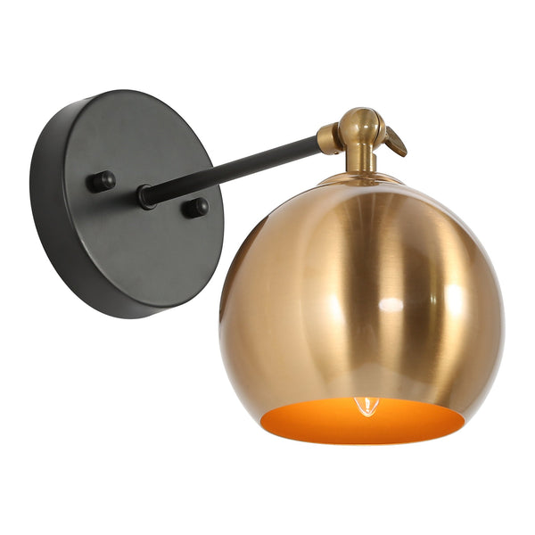 Teman 8" H Black Wall Sconce