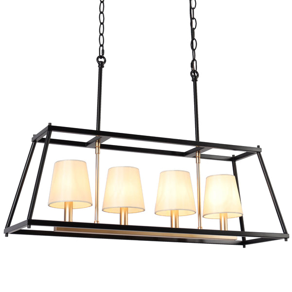 Elison 28" Wide Black Kitchen Island Light
