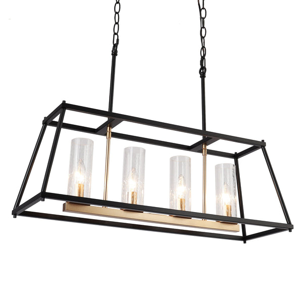 Elison 28" Wide Black Kitchen Island Light