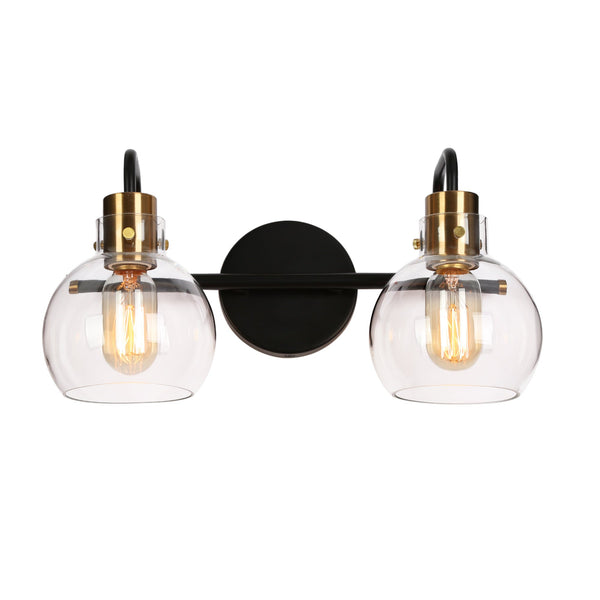 Hedda 15" Wide Black Vanity Light