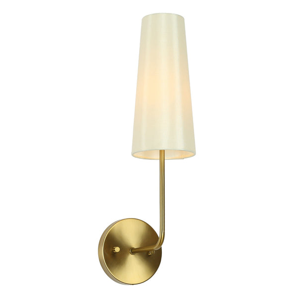 Lome 17" H Gold and Fabric Shade Wall Sconce