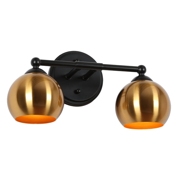 Teman 14" Wide Black Vanity Light