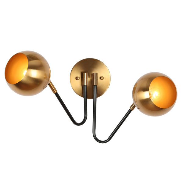 Teman 16" Wide Brass Vanity Light