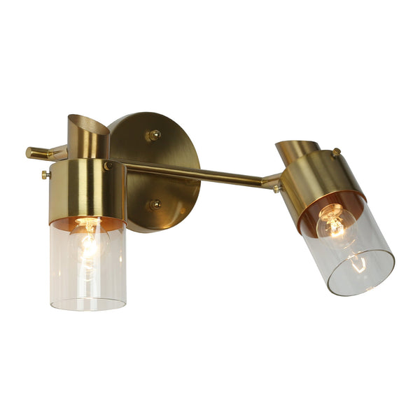 Fido 13" Wide Brass Vanity Light