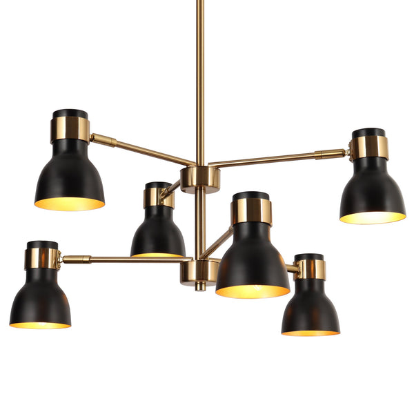 Patma 24" Wide Black Chandelier
