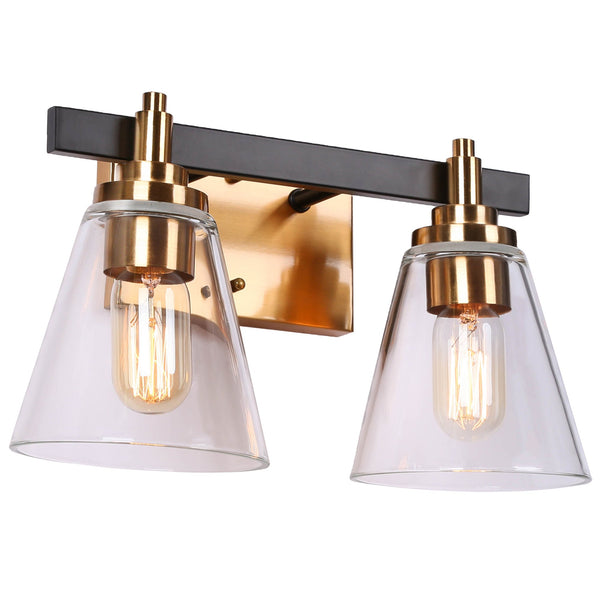 Kevan 14" Wide Brass Vanity Light