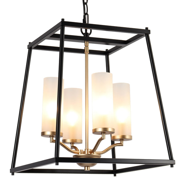 Gaza 14" Wide Black Chandelier