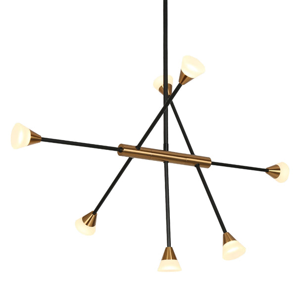 Bache 32" Wide Gold and Black LED Chandelier