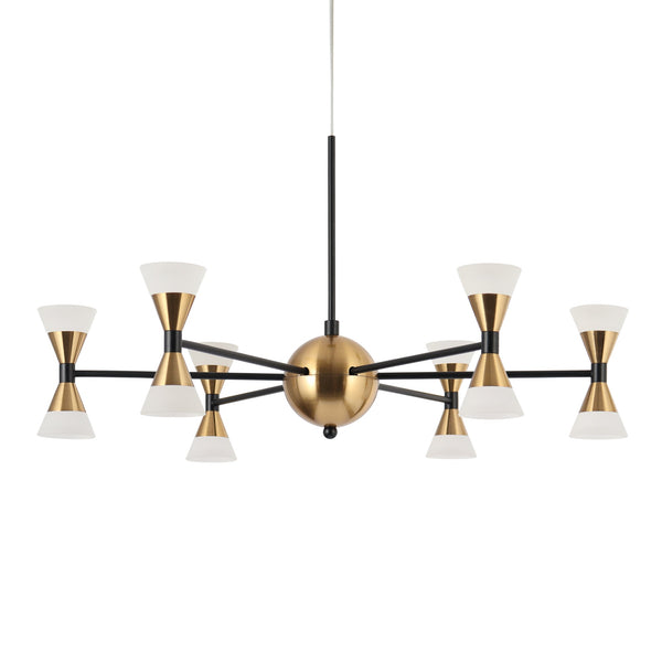 Bache 24" Wide Gold and Black LED Chandelier