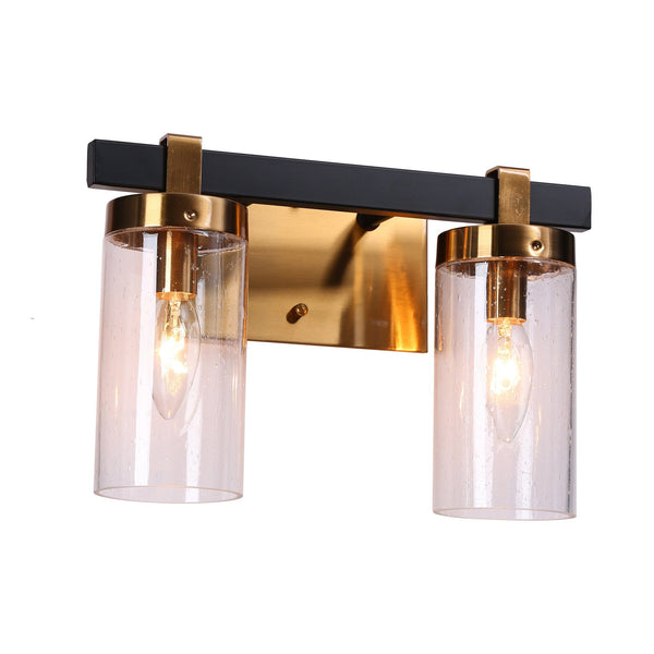 Rudolf 12" Wide Brass Vanity Light