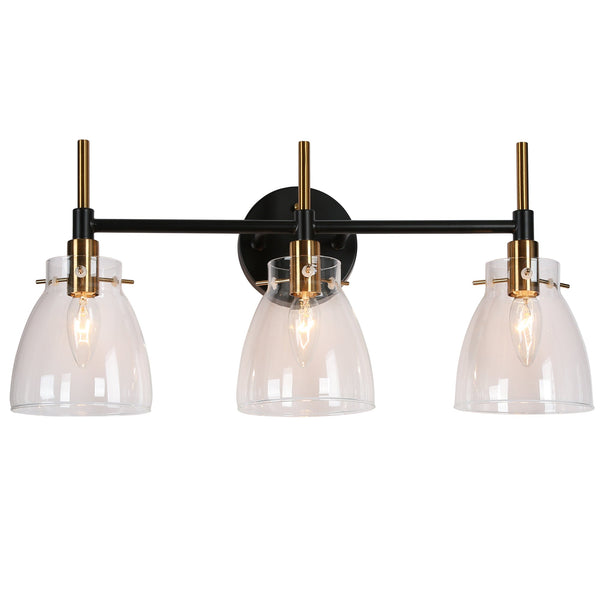 Corney 21" Wide Black Vanity Light