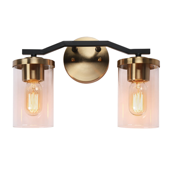 Hubery 14" Wide Black Vanity Light