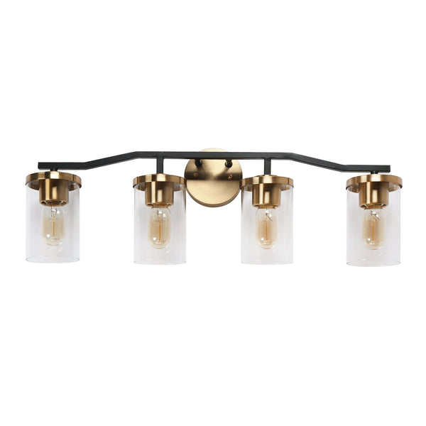 Hubery 28" Wide Black Vanity Light